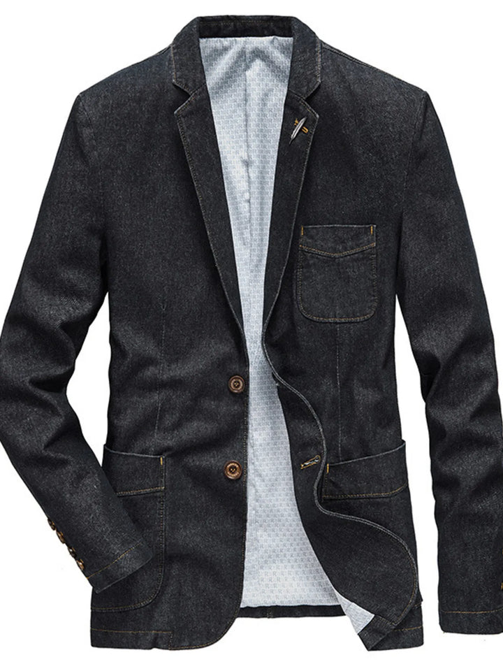 Mens Denim Jacket Fitted Big and Tall - BritishMode