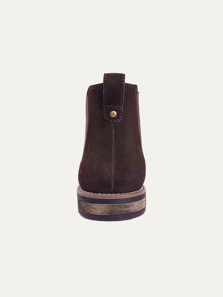 Mens Chelsea Boots Leather Rugged Thick Sole