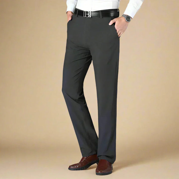 Mens Casual Trousers Non-Iron Stretch Regular Fit