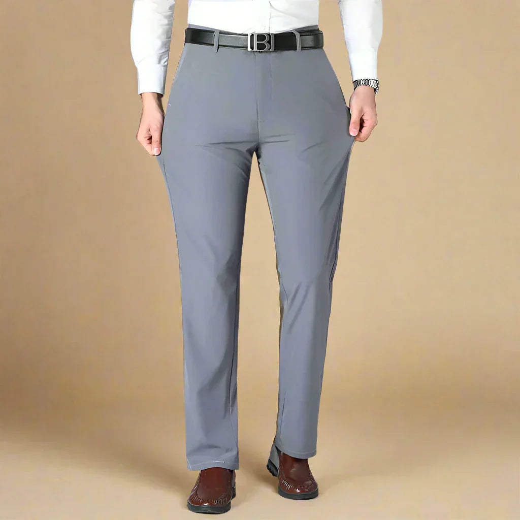 Mens Casual Trousers Non-Iron Stretch Regular Fit