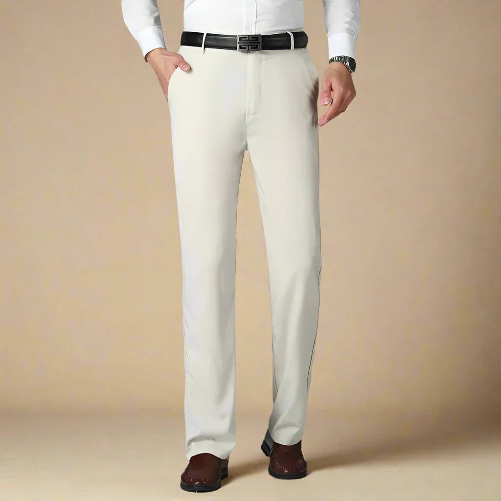 Mens Casual Trousers Non-Iron Stretch Regular Fit