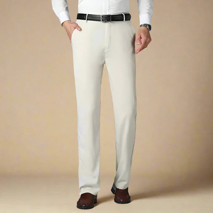 Mens Casual Trousers Non-Iron Stretch Regular Fit