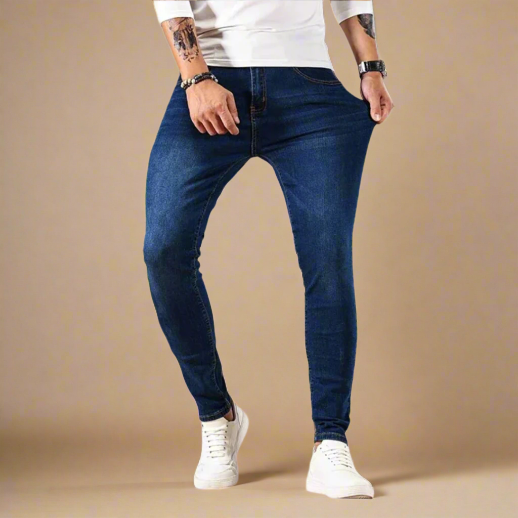 Mens Slim Fit Jeans with Stretch Casual Style
