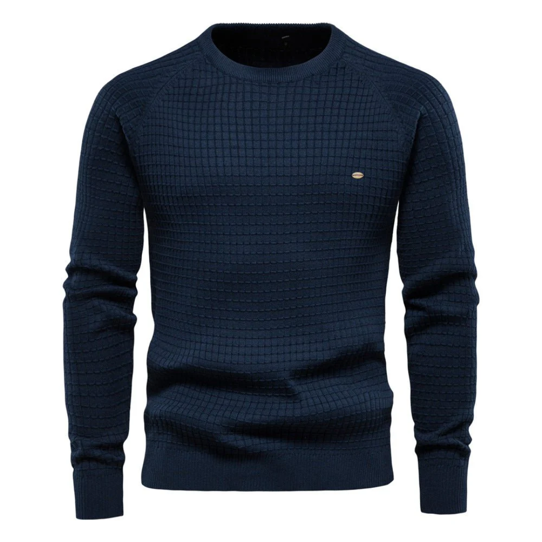 Mens Crew Neck Sweater Long Sleeve Cozy Fit