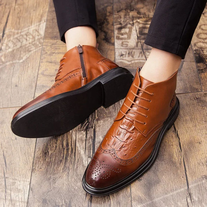 Mens Chelsea Boots Leather Business Winter Style