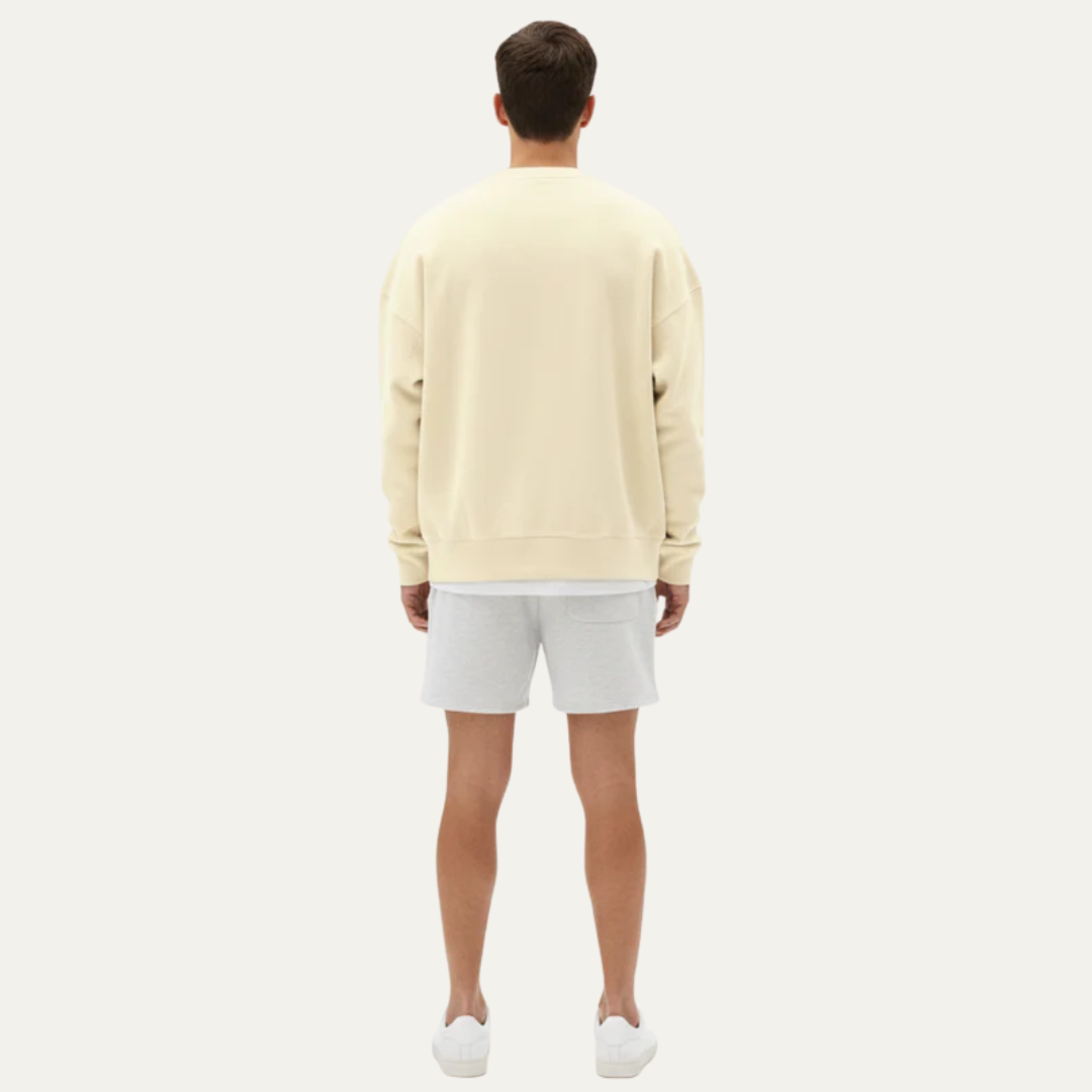 Mens Oversized Crewneck Sweatshirt Exposed Seam Detail