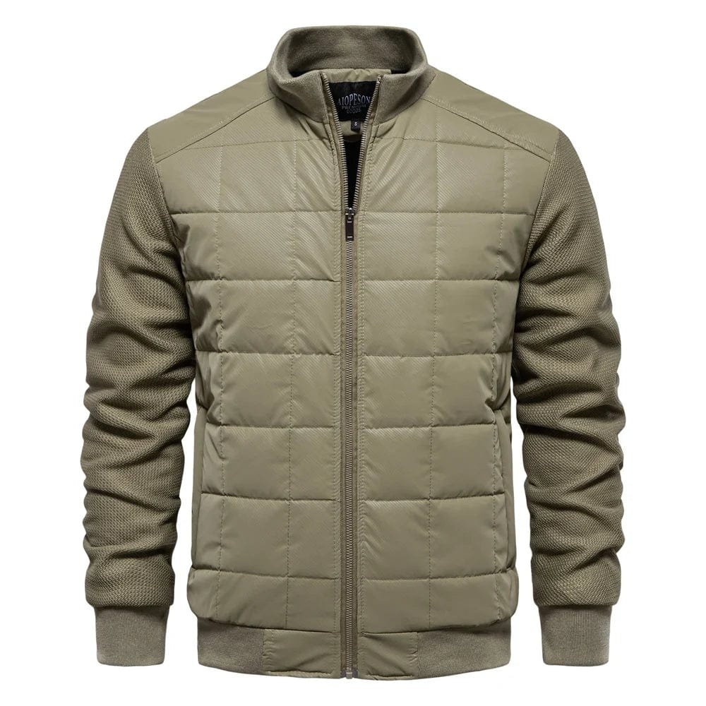 Mens Quilted Hybrid Jacket Full Zip Lightweight