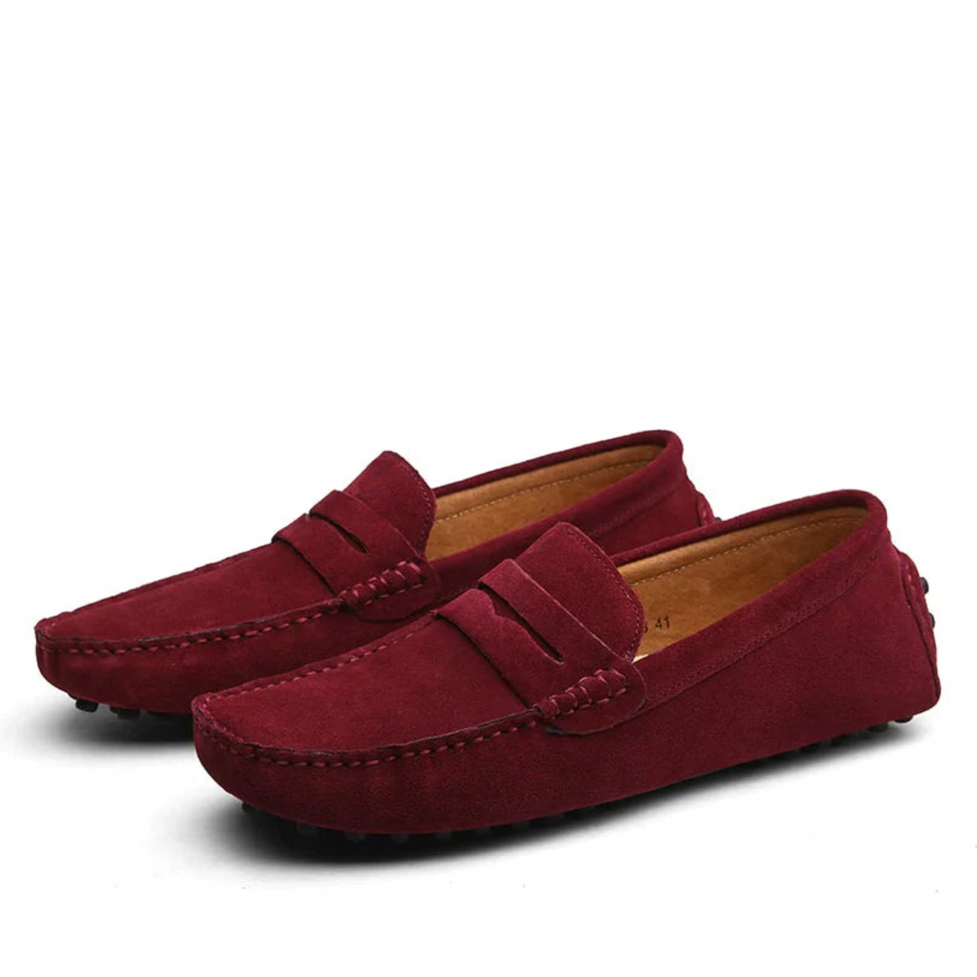 Mens Loafers Leather Slip-On