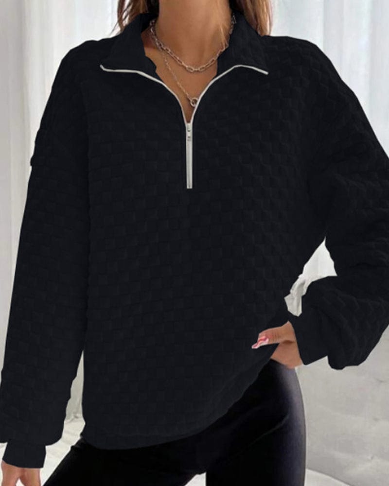 Unisex Zip-Up Sweater Warm Knit Winter