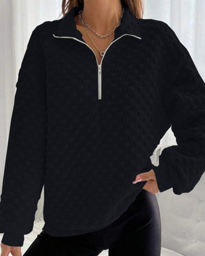 Unisex Zip-Up Sweater Warm Knit Winter