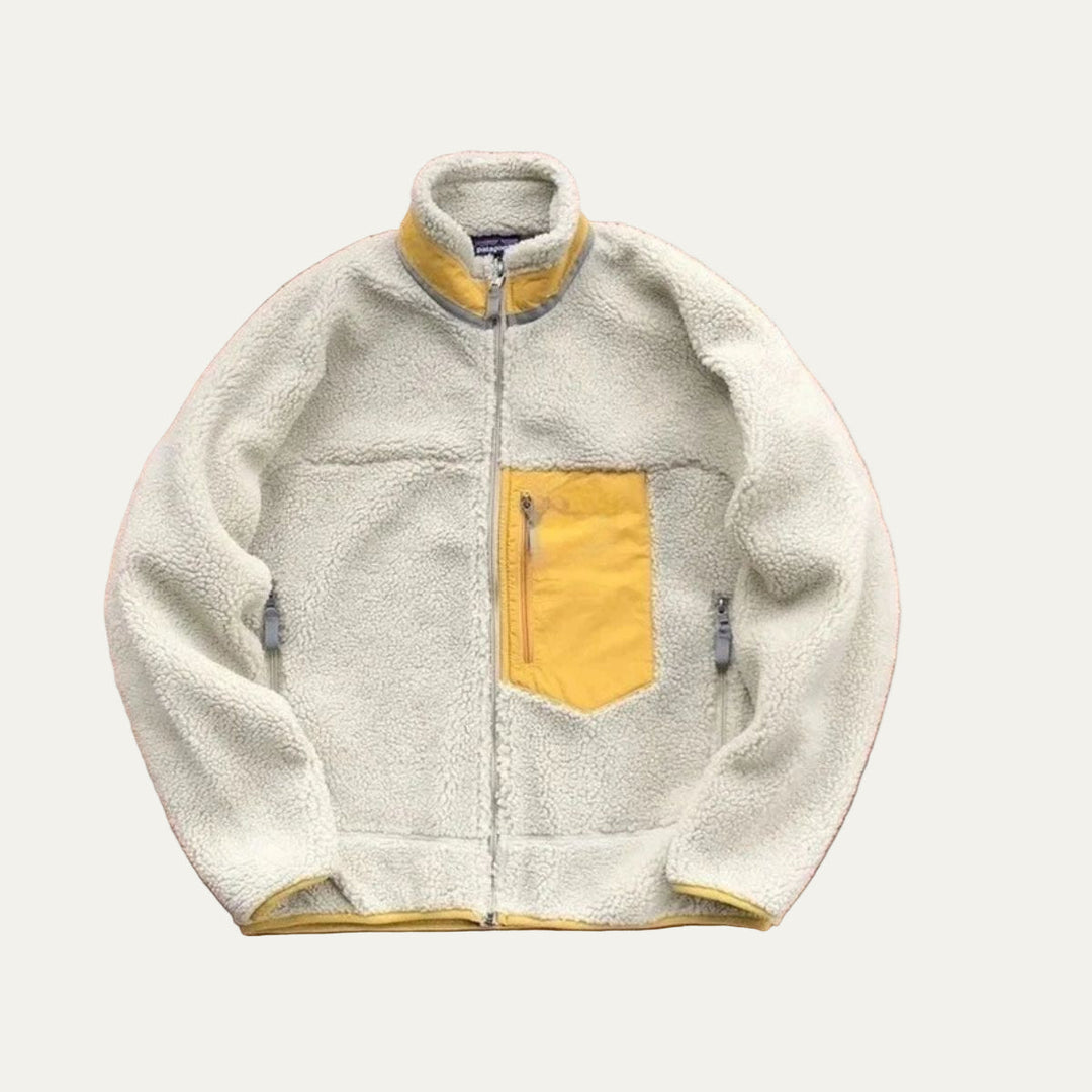 Mens Sherpa Fleece Jacket Full Zip Teddy Style