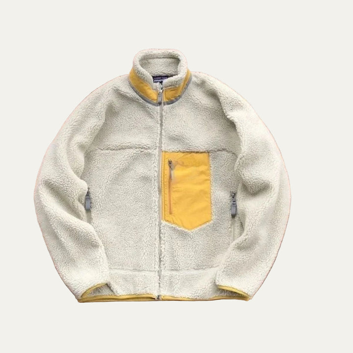Mens Sherpa Fleece Jacket Full Zip Teddy Style