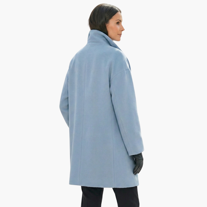 Womens Oversized Cocoon Coat Relaxed Fit