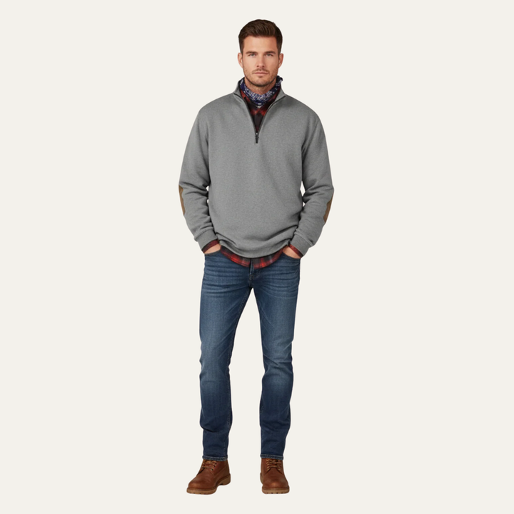 Mens Sweater Fine Knit Crew Neck Classic Fit