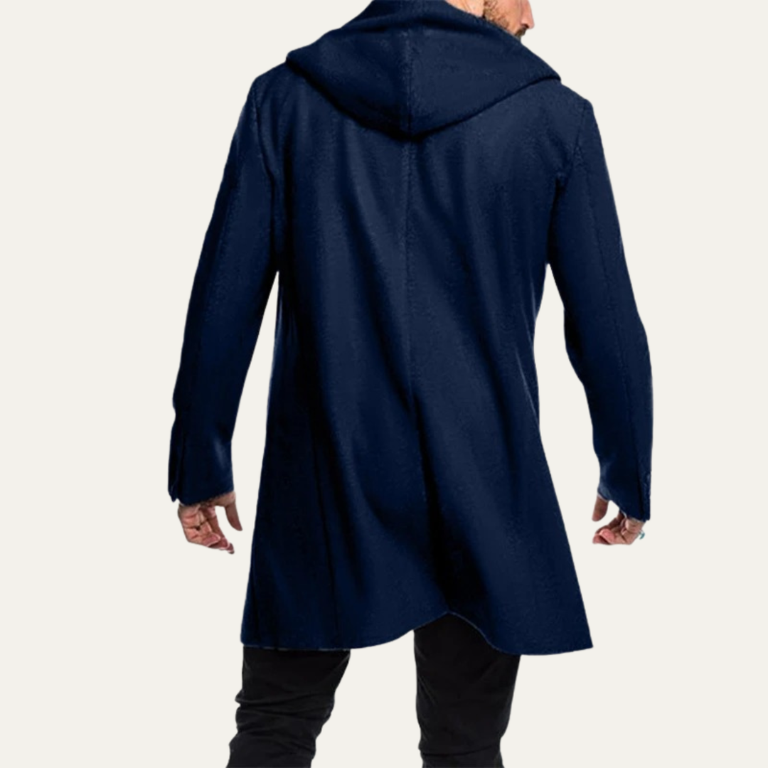 Mens Wool Duffle Coat Warm Winter Fit