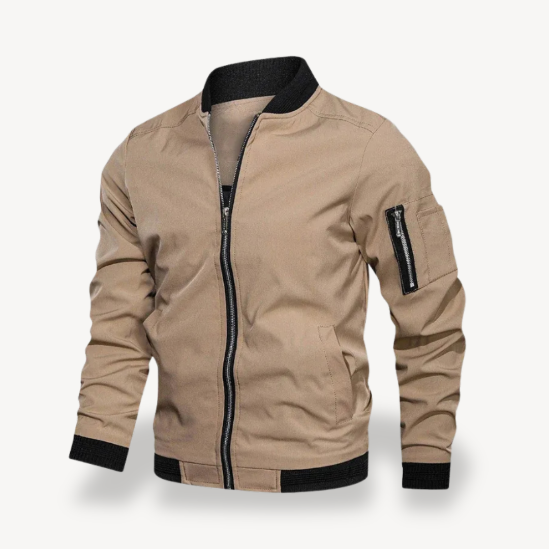 Mens Bomber Jacket Lightweight Polyester Fit