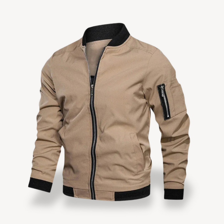 Mens Bomber Jacket Lightweight Polyester Fit