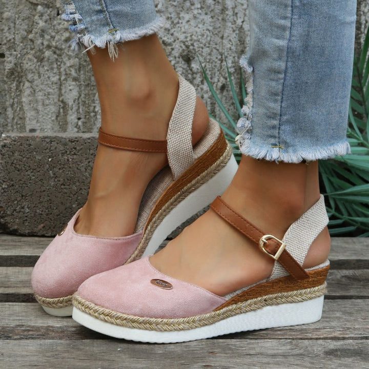 Womens Orthopedic Espadrille Sandals Suede Upper