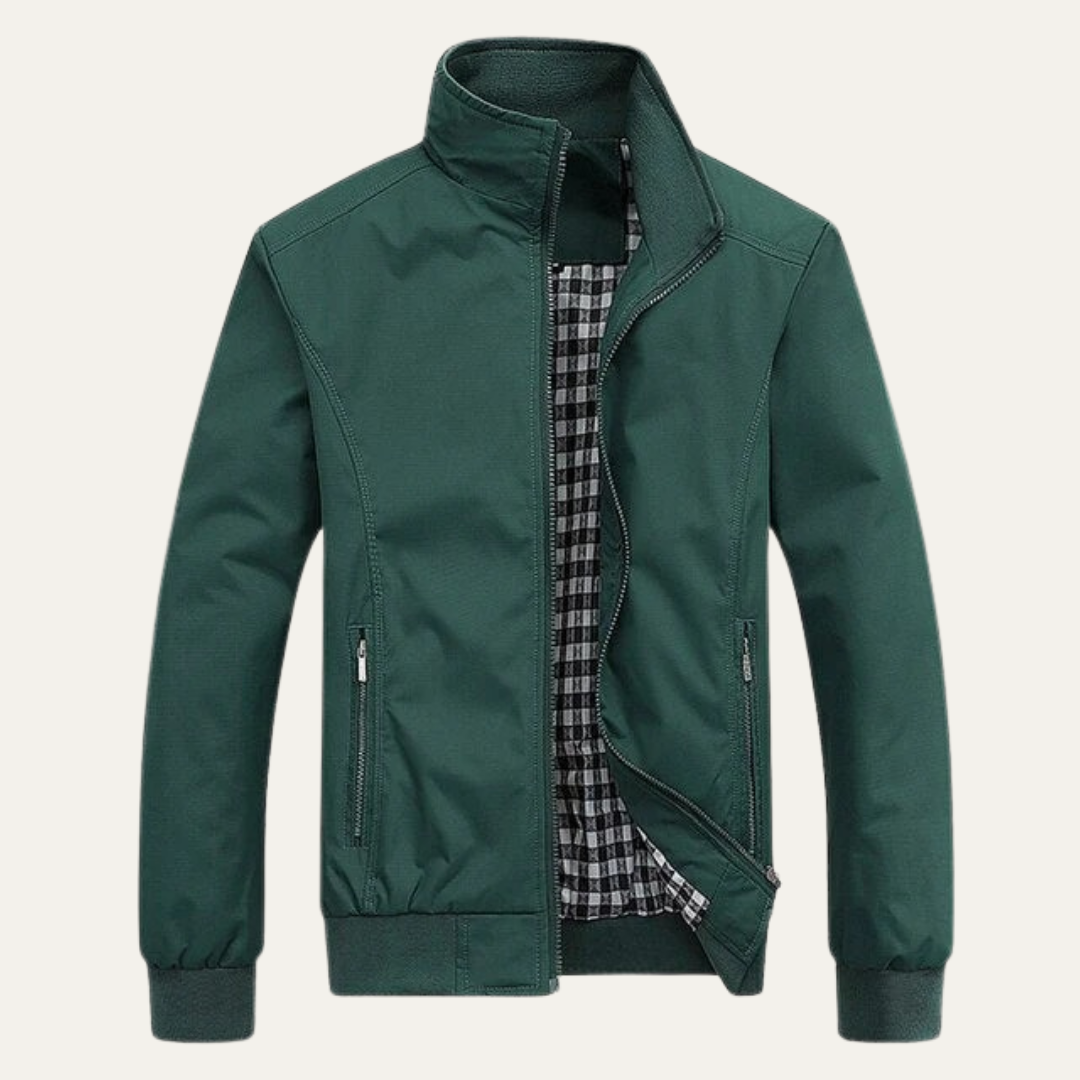 Mens Bomber Jacket Lightweight Plaid Lined Summer