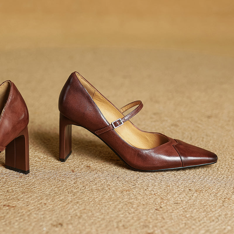 Womens Heels Genuine Leather Classic Fit