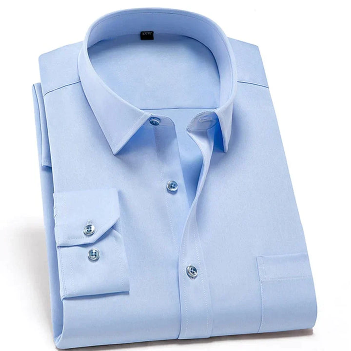 Mens Stretch Shirt Wrinkle-Resistant Comfortable Fit