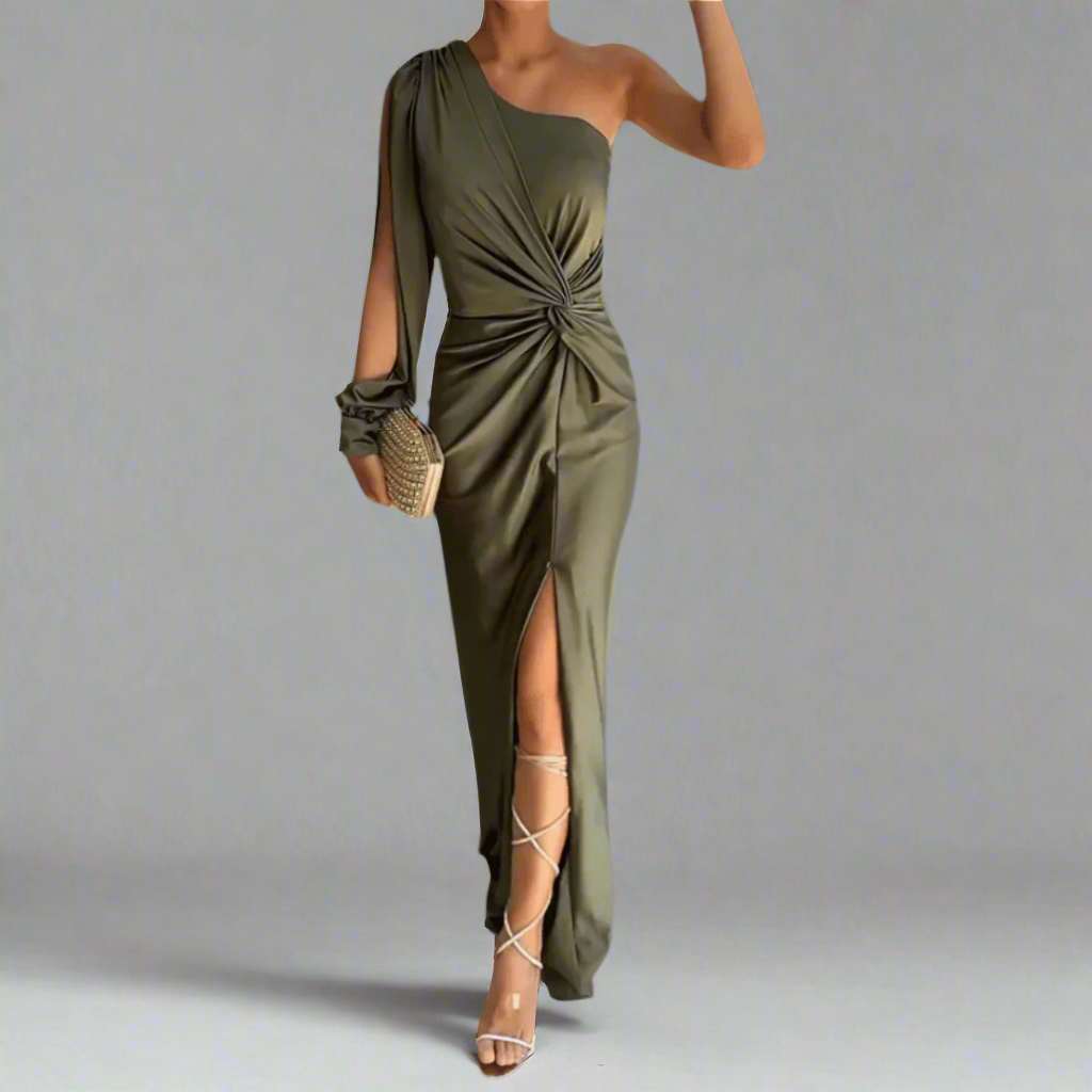 Womens Long Evening Dress Elegant Fit - BritishMode