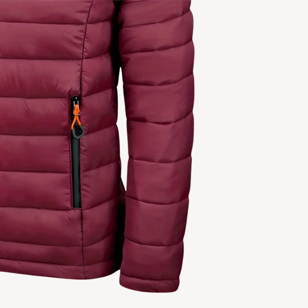 Mens Hooded Puffer Jacket Polyester Insulated Fit