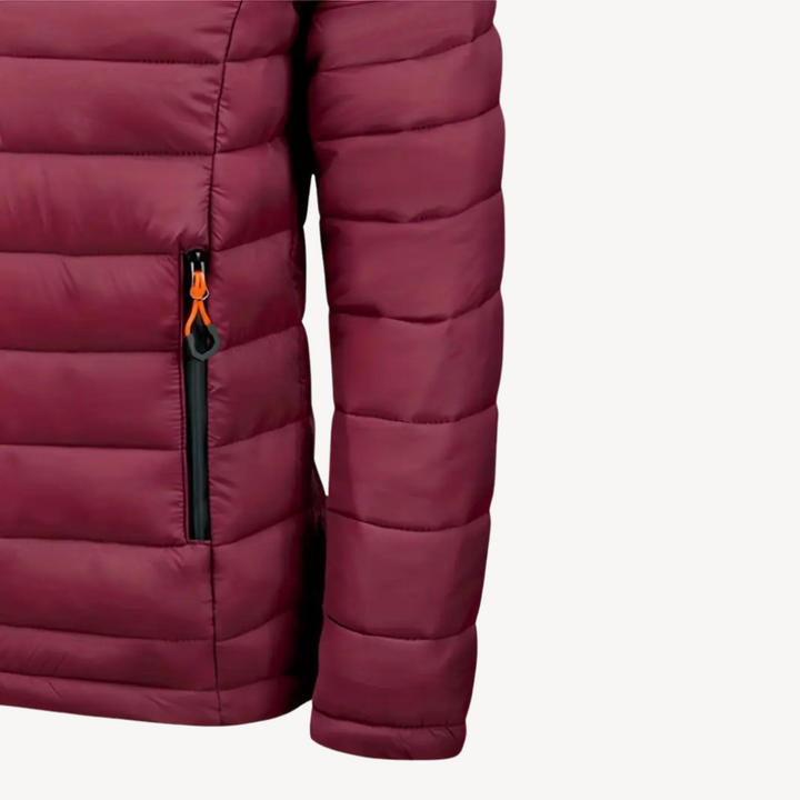 Mens Hooded Puffer Jacket Polyester Insulated Fit