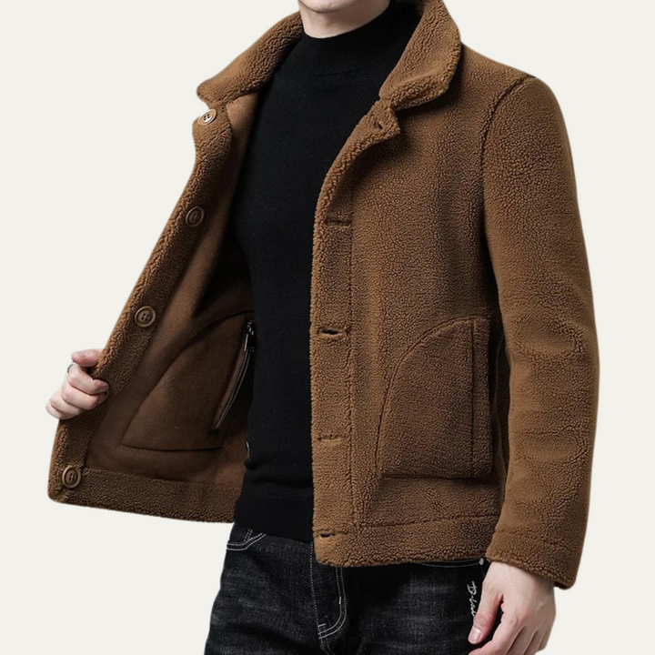 Mens Fleece Jacket Warm Winter with Pockets