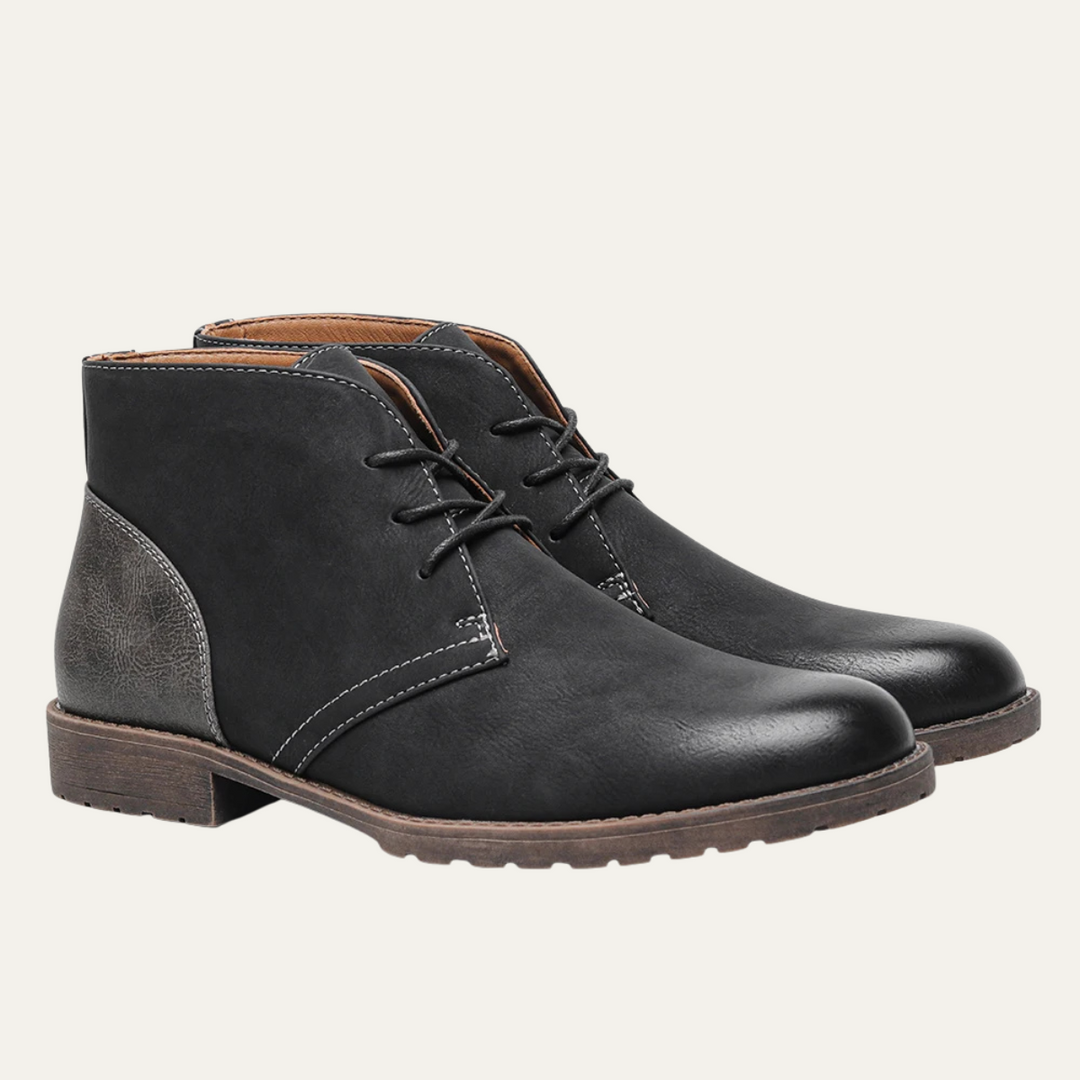 Mens Leather Boots Vintage Elegant Smart Style