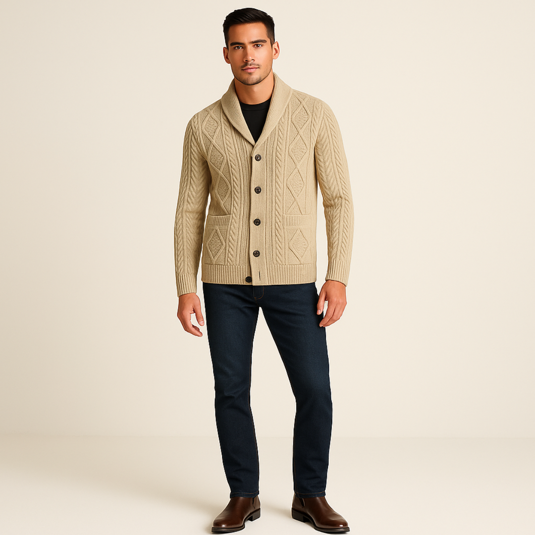 Mens Cashmere Cardigan Classic Fit