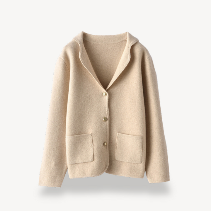 Womens Wool Cardigan Buttoned Front