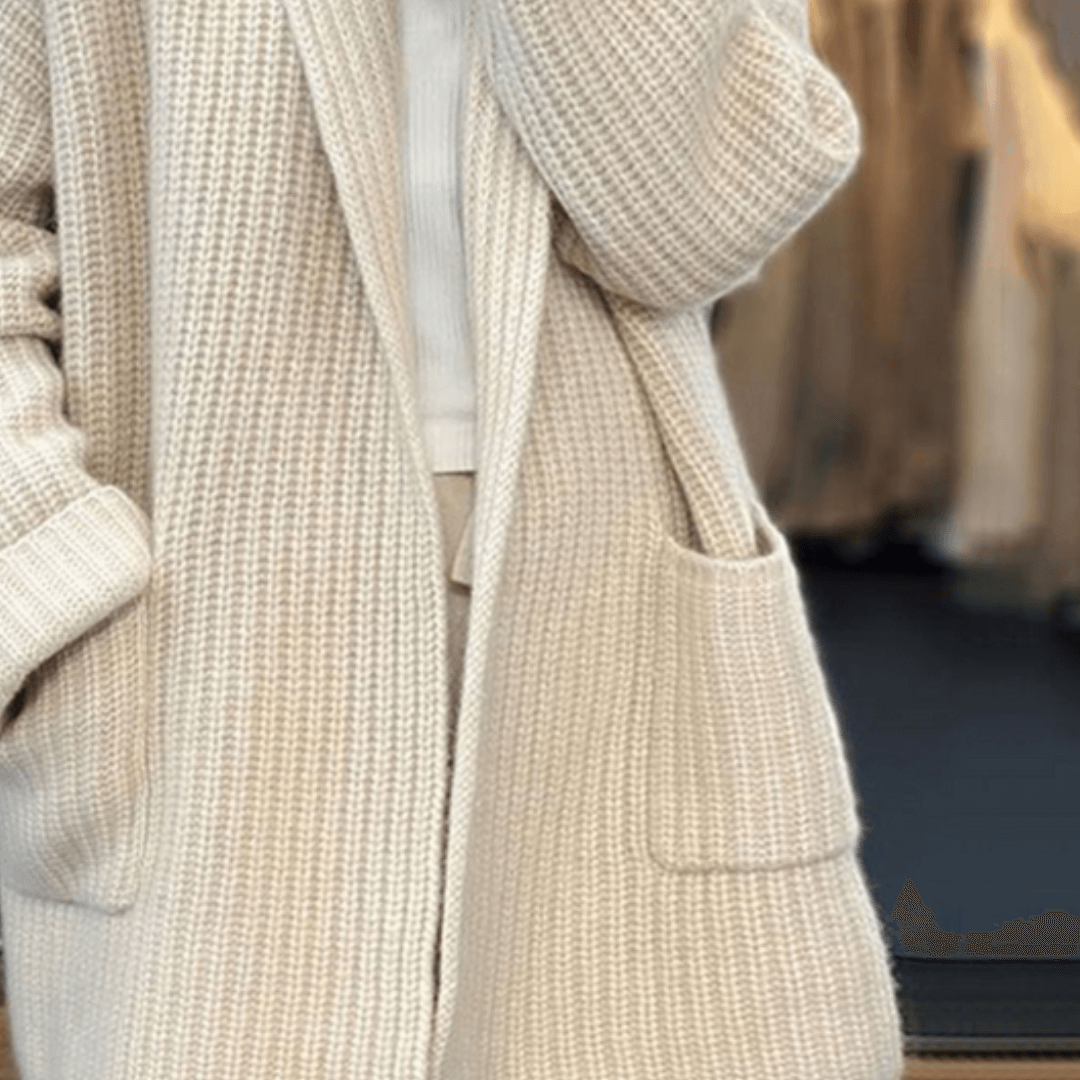 Womens Long Knitted Cardigan Relaxed Fit