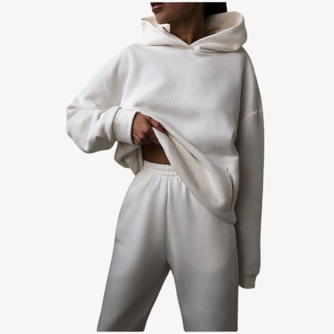 Womens Hoodie and Sweatpants Set Cotton Relaxed Fit