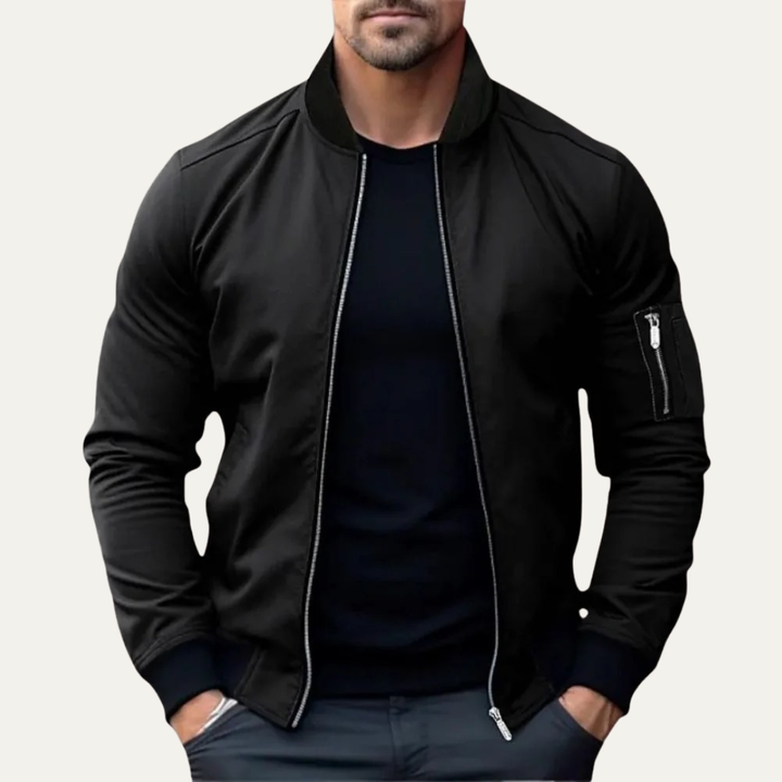 Mens Bomber Jacket Full Zip Classic Fit
