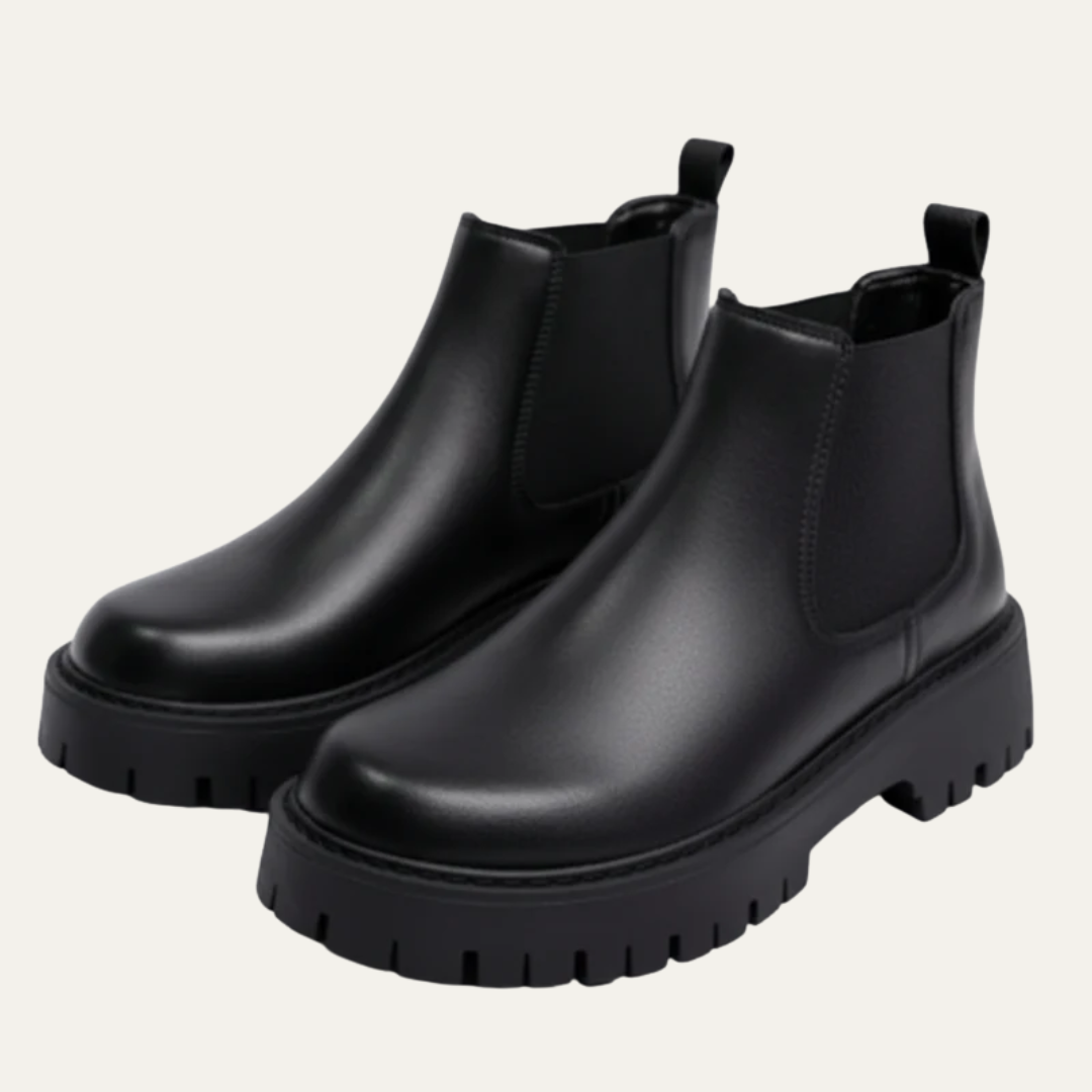 Mens Chelsea Boots Chunky Platform Casual