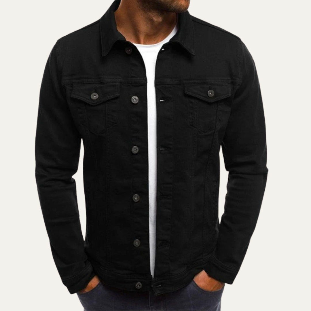 Mens Jacket Suede Style Button Front Stand Collar
