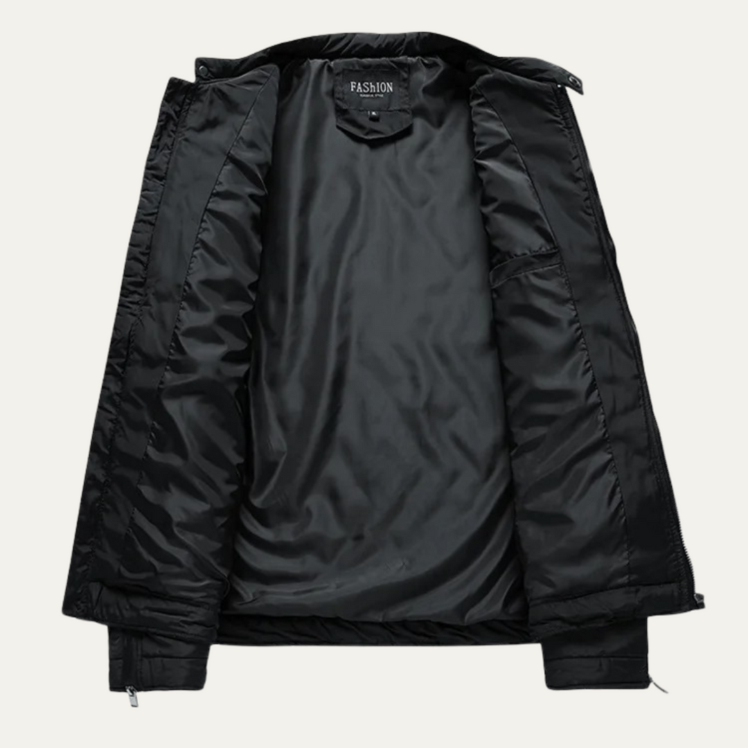 Mens Quilted Moto Jacket Diamond Pattern