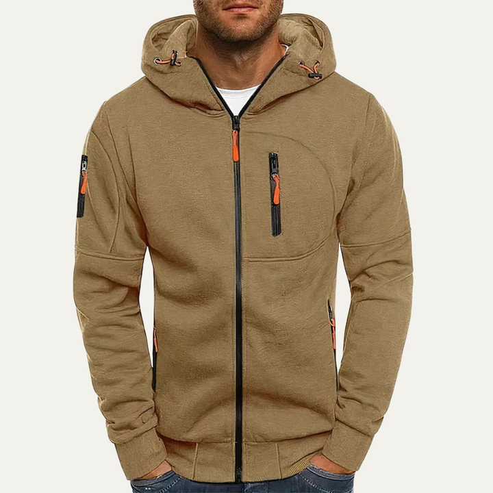 Mens Hooded Sweatshirt Full Zip Functional Fit