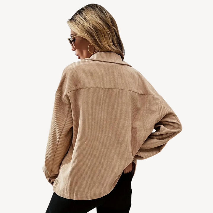 Womens Corduroy Jacket Button-Down Fit
