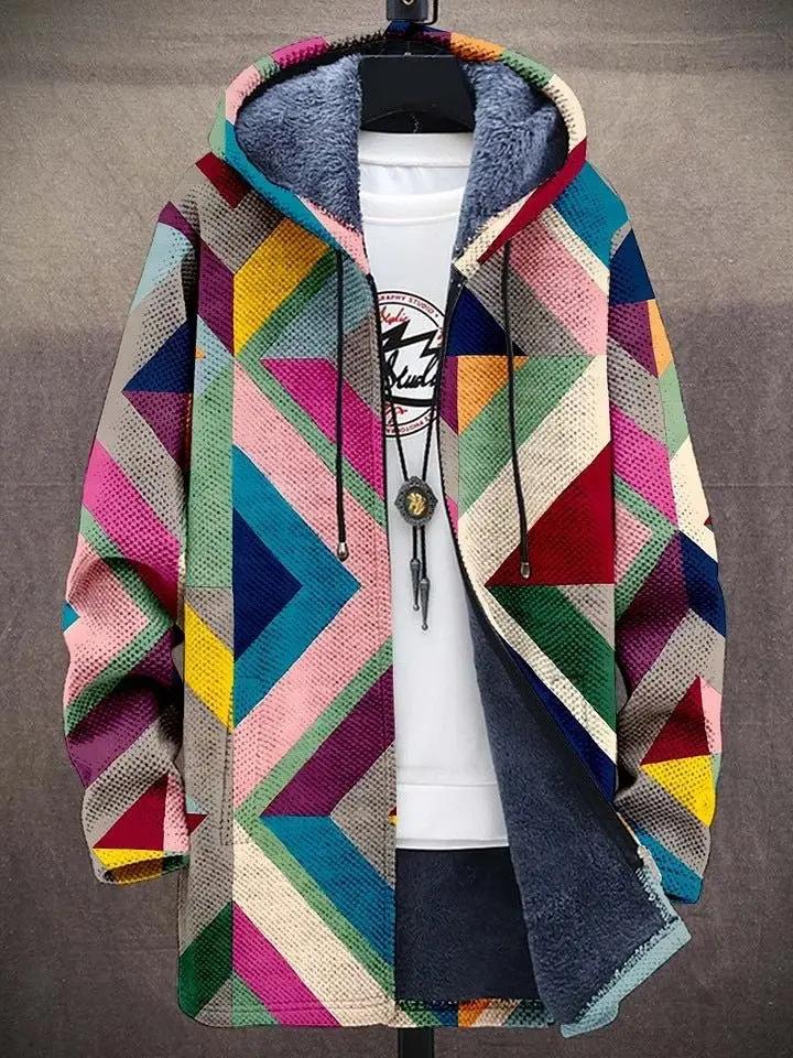 Womens Cardigan with Art Print Style - BritishMode