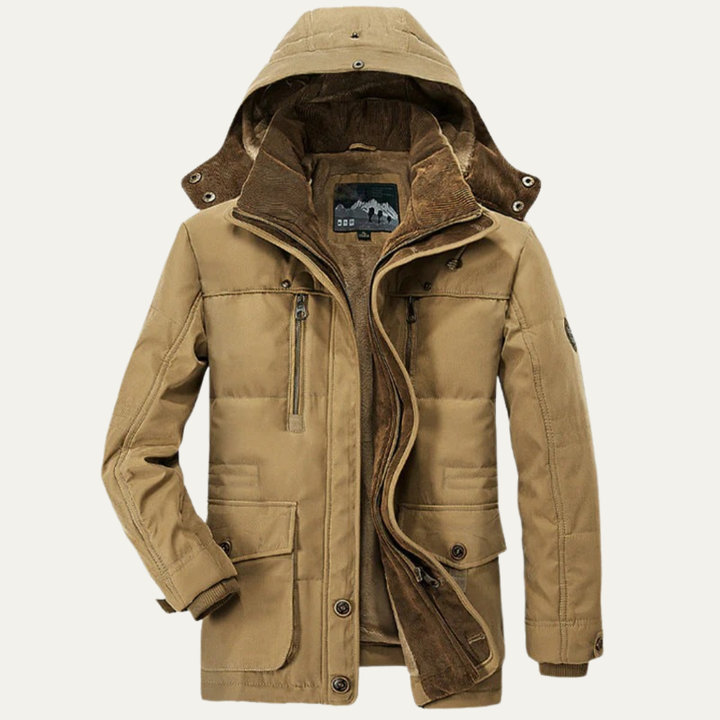Mens Utility Parka Fleece Lined Hooded