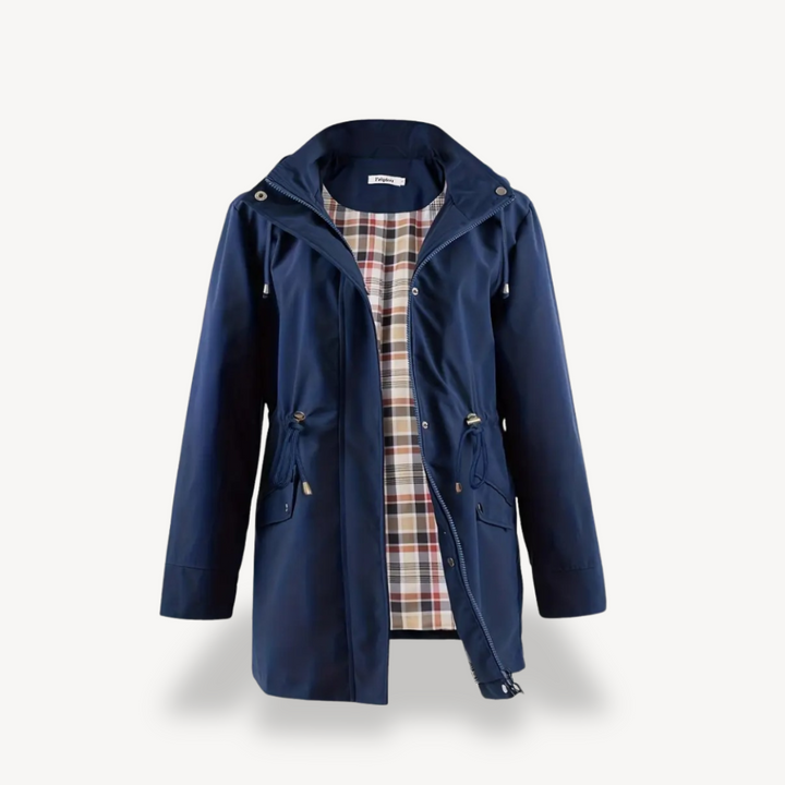 Womens Waterproof Rain Jacket with Hood Relaxed Fit - BritishMode