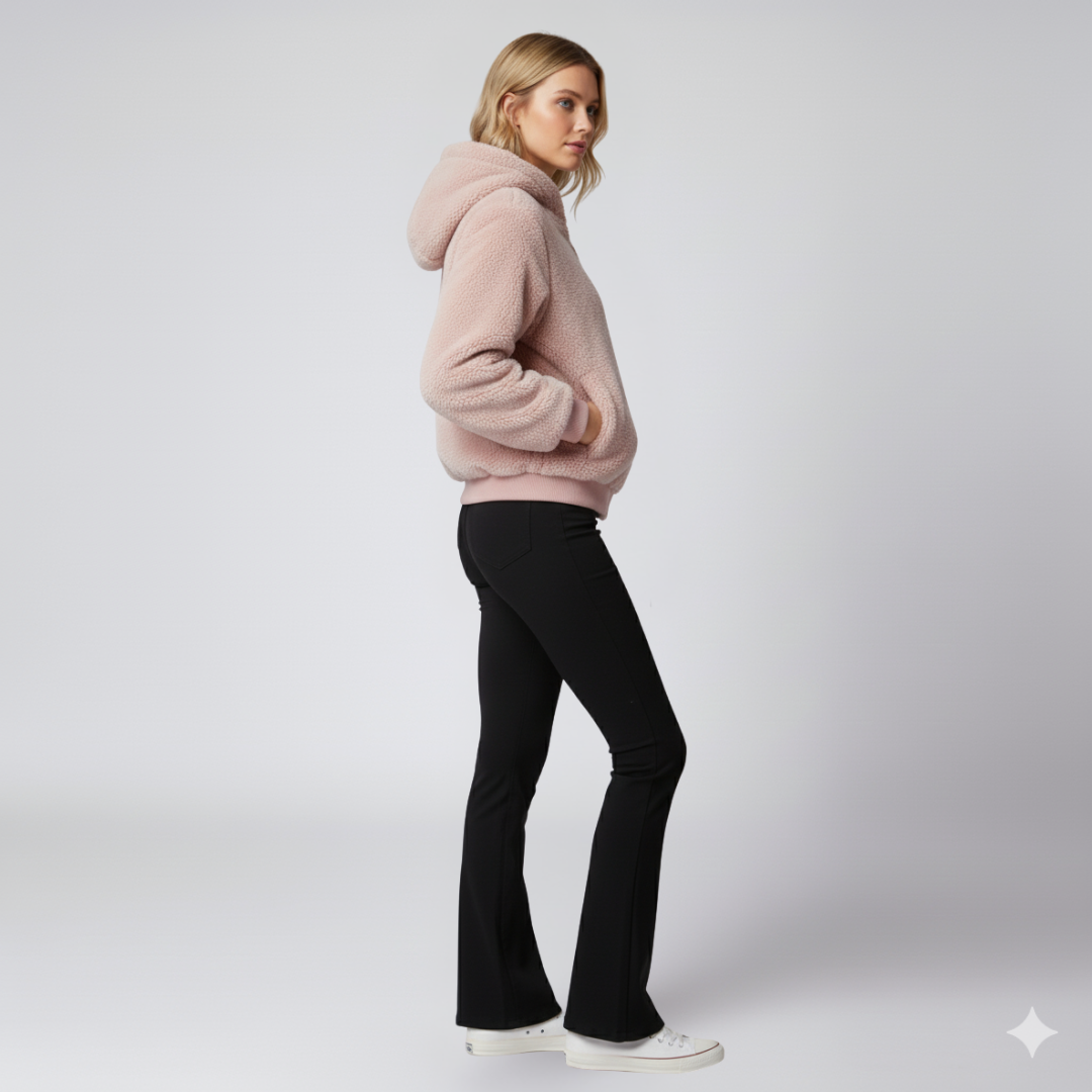 Womens Winter Jacket Reversible Oversized Zip-Up Outerwear