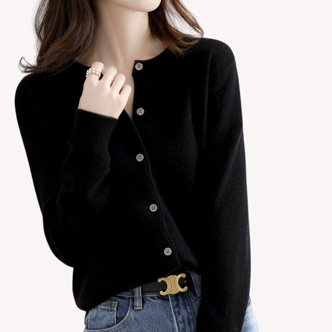 Womens Knit Cardigan with Button Front