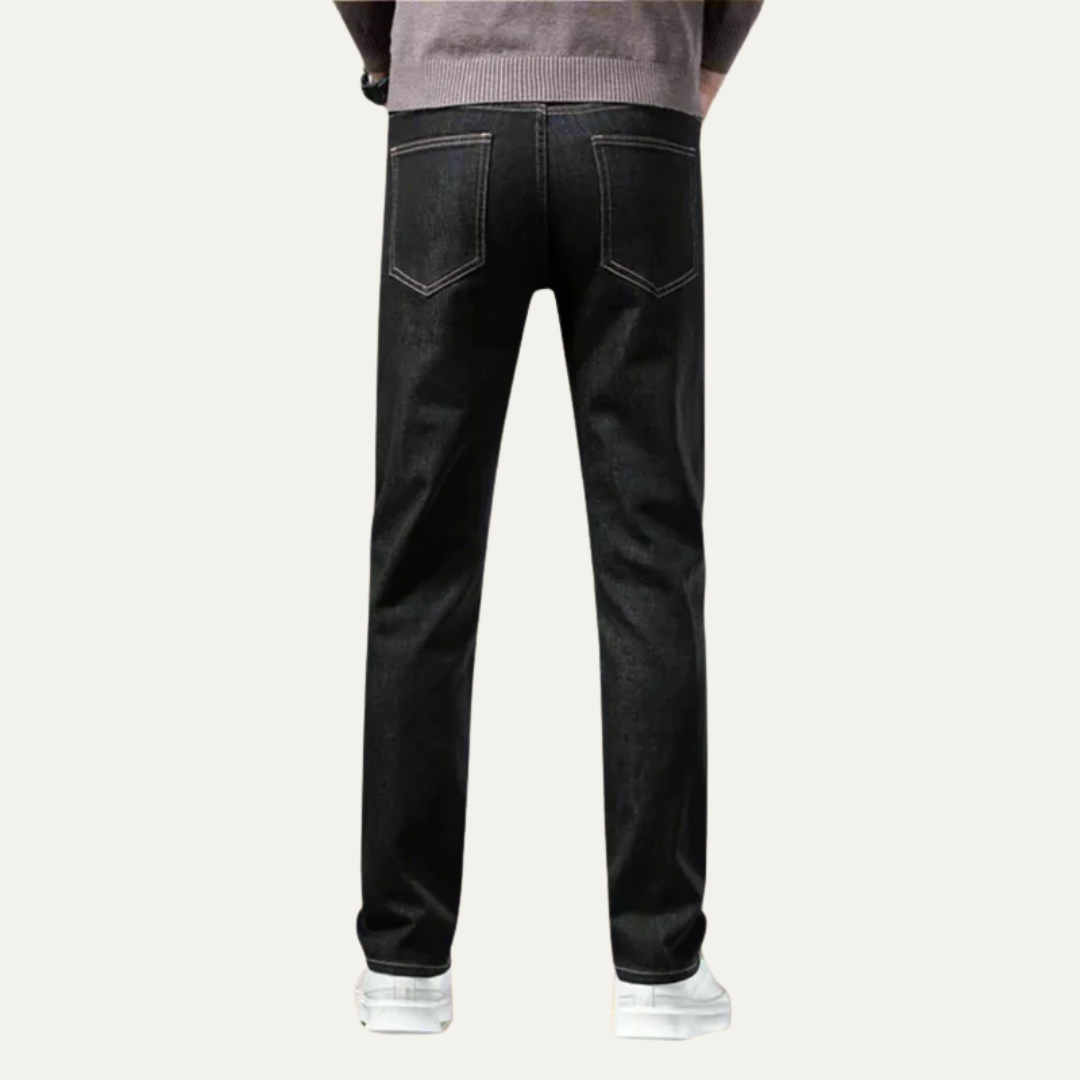 Mens Denim Jeans Stretch Classic Straight Fit