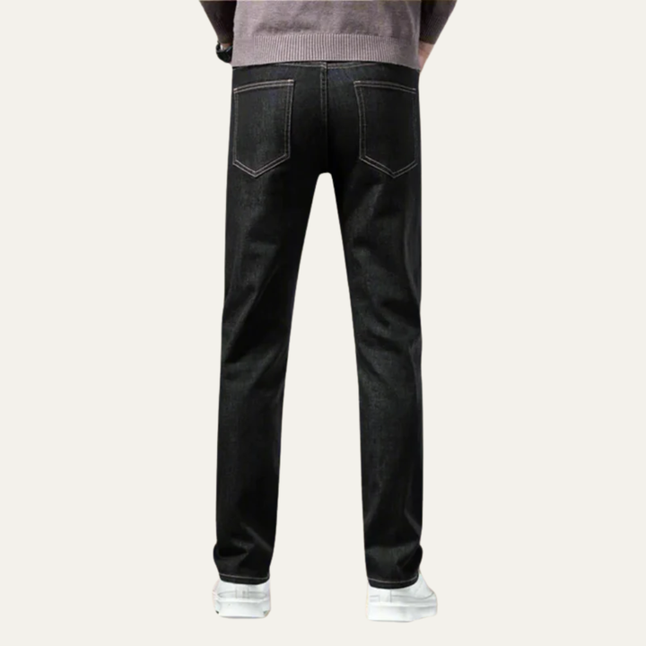 Mens Denim Jeans Stretch Classic Straight Fit