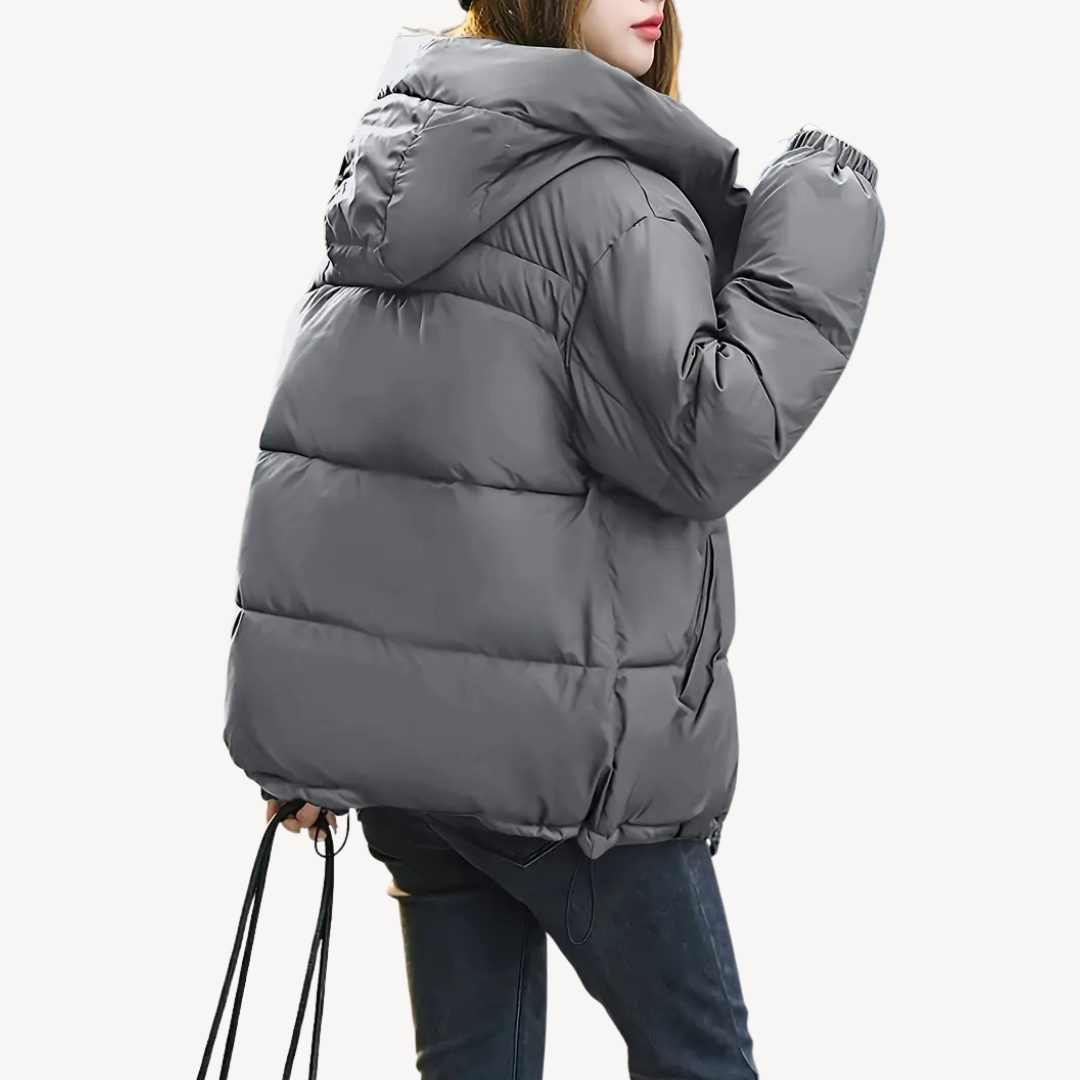 Womens Puffer Jacket with Hooded Design