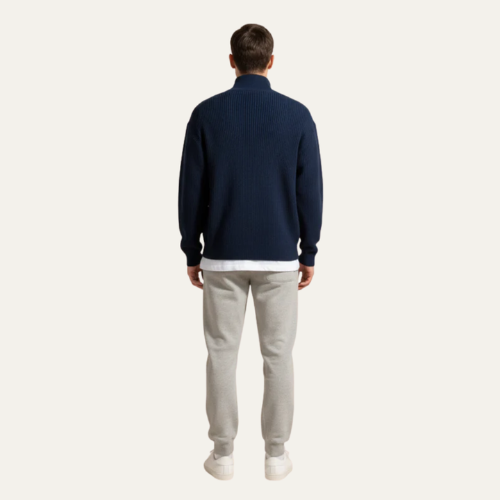 Mens Cable Knit Wool Blend Sweater Classic Fit