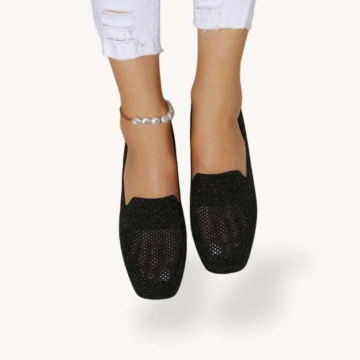 Womens Orthopedic Knitted Slip-On Loafers